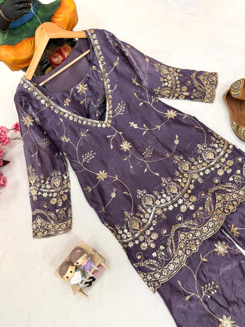NEWLY LAUNCHED KURTI BLOUSE-PLAZZO SET