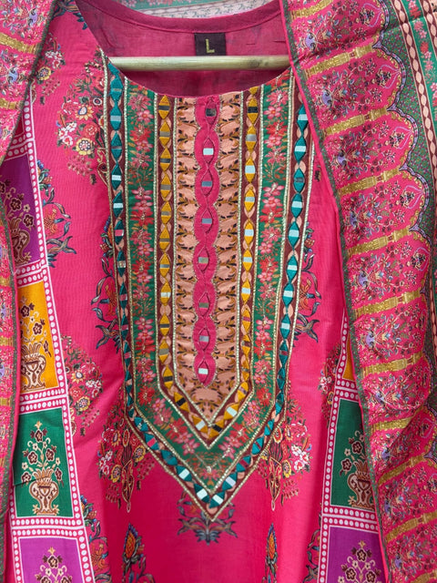 New Premium DIYA PINK  READYMADE Suit