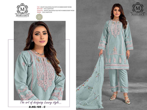 New Heavy Organza With Embroidery Sequence Work And Moti Work Suit