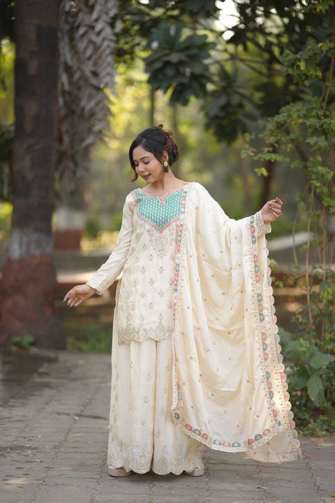 New Designer Party Sharara Suit & Dupatta Set