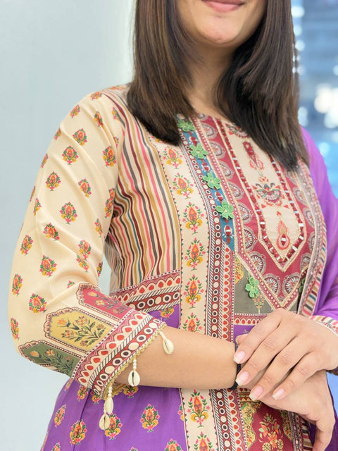 New Beautiful JASOOD FULL ANARKALI KODI  ROUND set