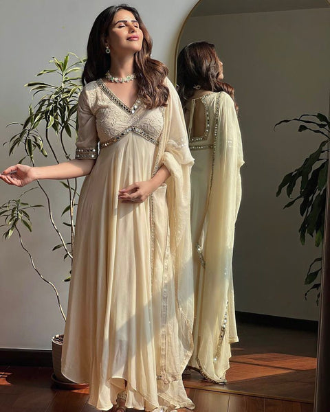 NEW Launching  Designer Party Wear Look CollectionHeavy Faux Georgette gown