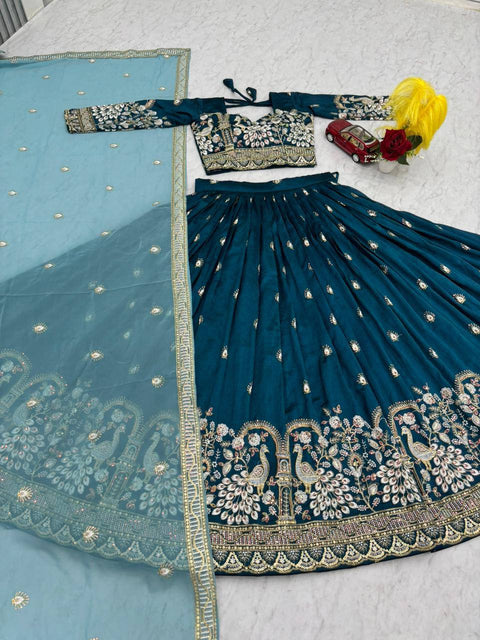 New Heavy Embroidery Thread & Sequence Work  Lehenga Choli