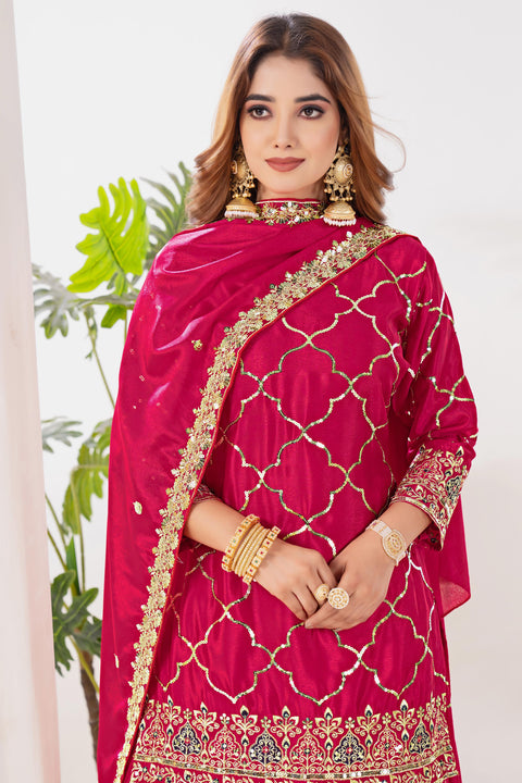 New Designer Party Wear Look Top , Sharara Plazzo  and Dupatta