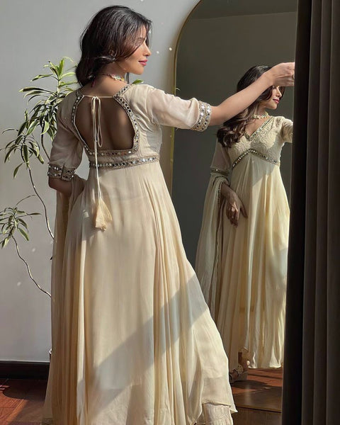 NEW Launching  Designer Party Wear Look CollectionHeavy Faux Georgette gown