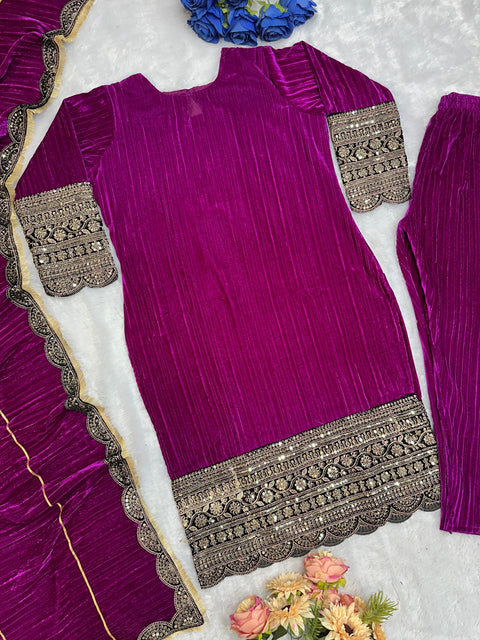NEW DeSIGNER PARTY WEAR TOP AND  PANT WITH FANCY DUPPATA AND EMBROIDERY WORK