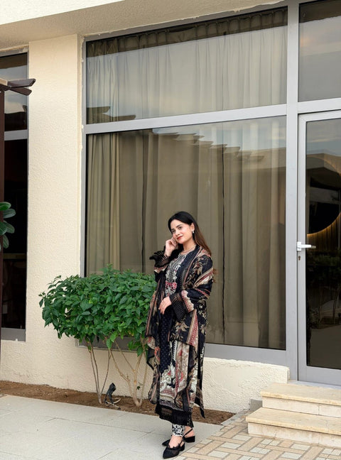 New Premium pure cotton with heavy patch work pakishtani Suits