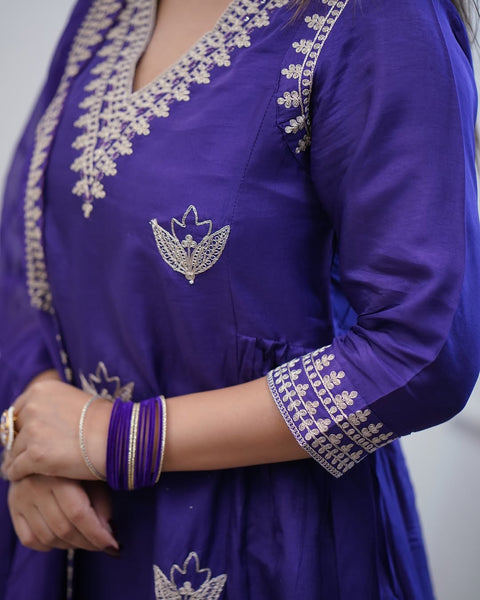 New Premium Chanderi Cotton kurti pant dupatta set