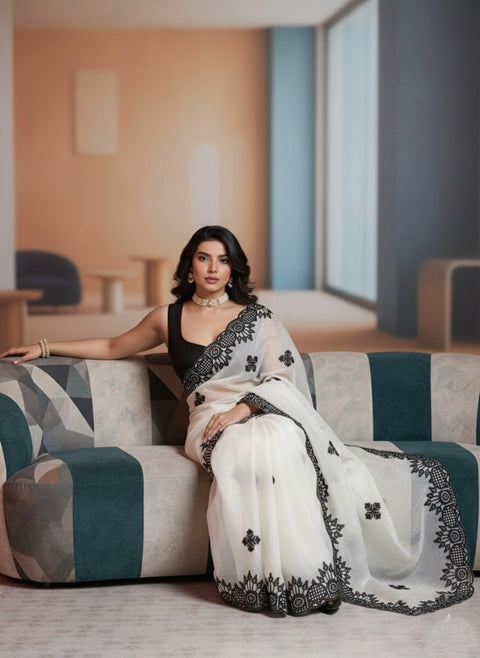 New Launch Wedding Wear Fendy Chiffon Saree