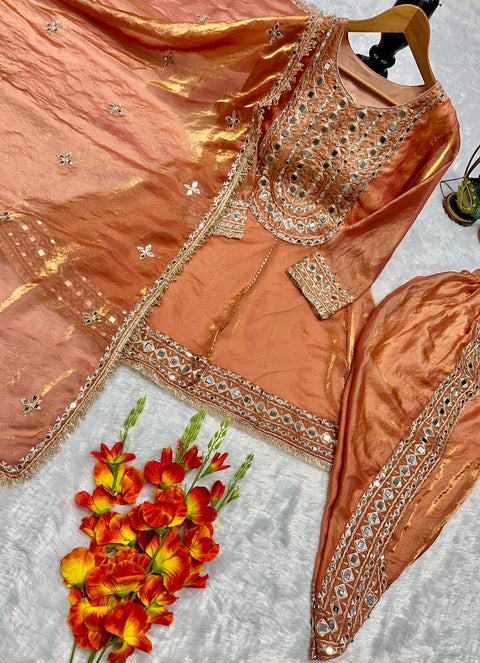 NEW DeSIGNER PARTY WEAR LOOK  TOP WITH DHOTI
