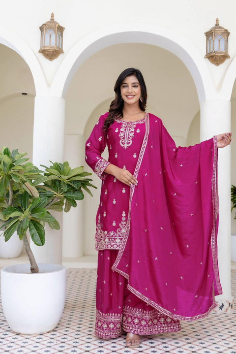 New Chinon Silk Embroidery Sequence Design Work dress