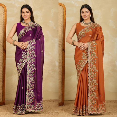 New Launch Maharani Gold Sarees Party Wear Soft Rangoli  Saree