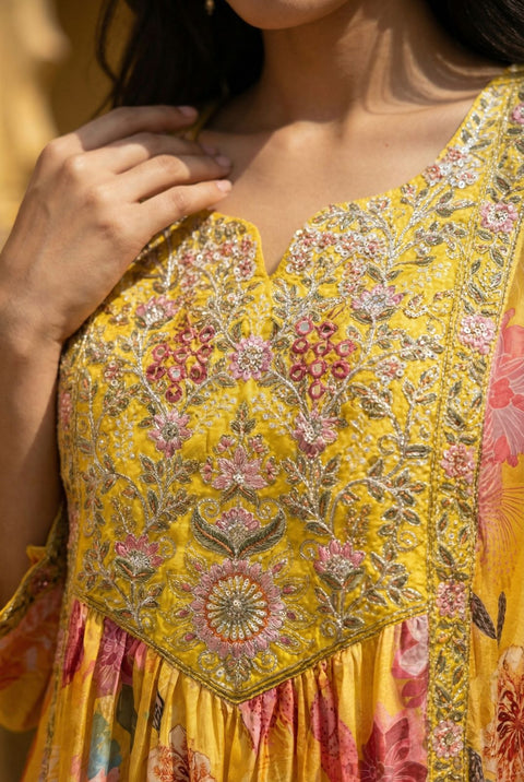 New Premium Designer Heavy Crepe kaftan Palazzo Set