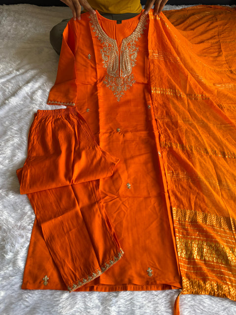 New Designers Kurti Pent Dupatta Set