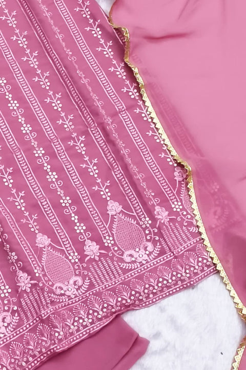 New Beautiful suit sets in Embellishedgeorgette suit set Top pent with dupatta