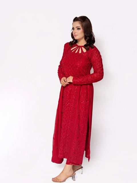 NEW DeSIGNER PARTY WEAR TOP AND PANT. WITH FANCY DUPPATA