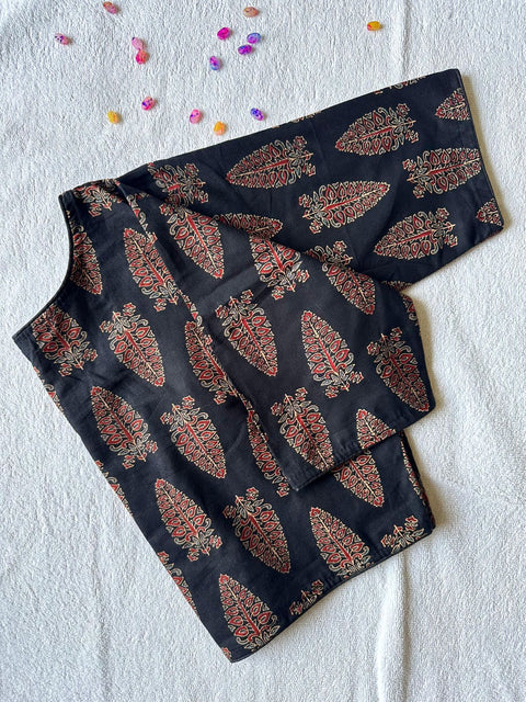 New Beautiful Pure Ajrakh HandBlock Cotton blouse