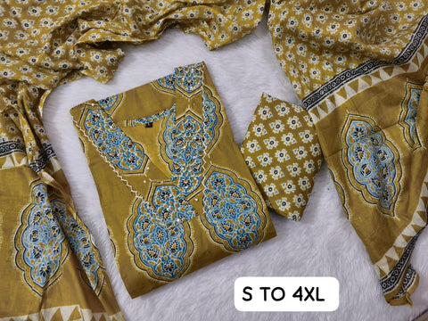 New Premium JAIPURI FABRIC  KURTI & PENT WITH DUPATTA