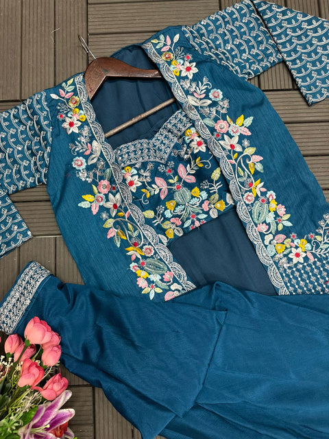 New Party Wear Look Jacket Blouse And Lehenga