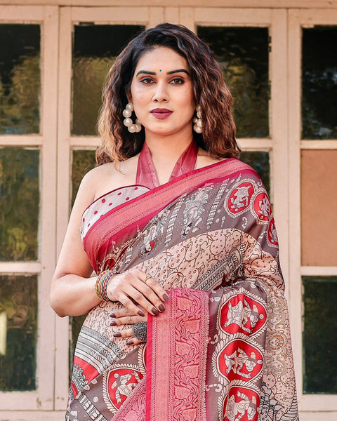 New Exquisite Digital Print Embrace the Royalty of Banaras Saree