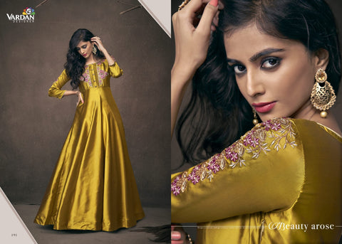 New Triva Silk With Heavy Embroidery Inner Stiched Dress
