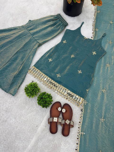 New Premium Embroidery Sequence Work with real Mirror work Dress