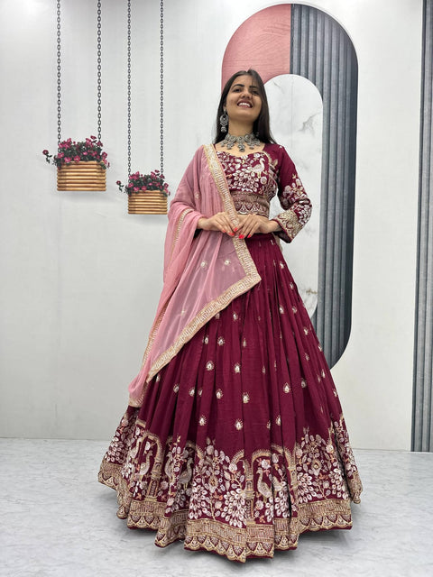 New Heavy Embroidery Thread & Sequence Work  Lehenga Choli