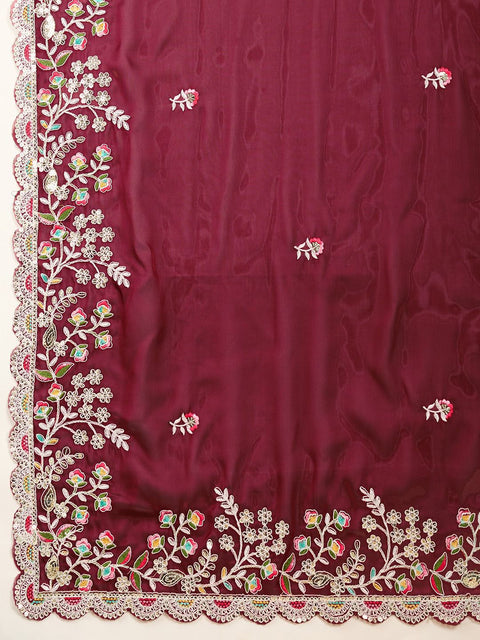New Beautiful Maharani   Party Wear Soft Rangoli  Silk Saree