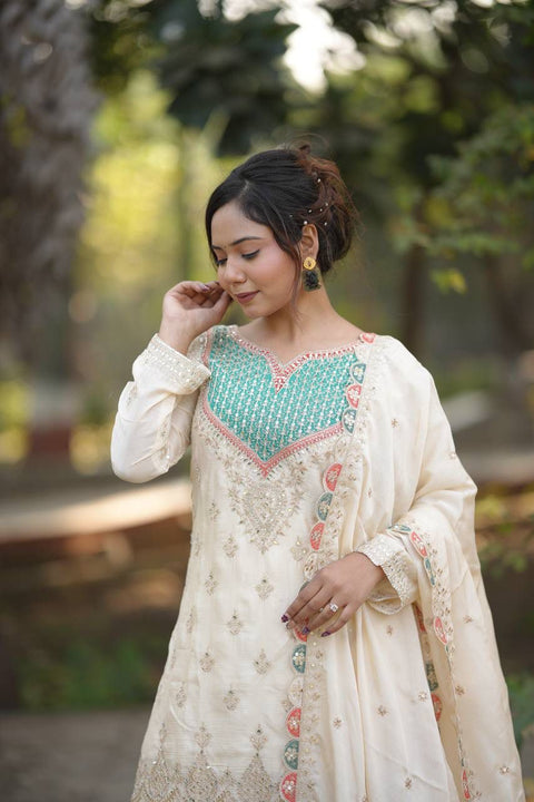New Designer Party Sharara Suit & Dupatta Set