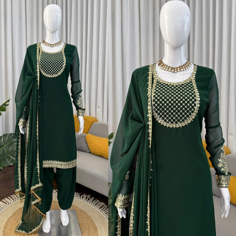 New Premium Soft Micro Cotton Foux Gorgette 3-piece set