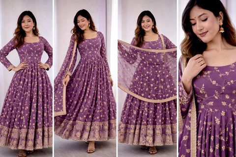 New Design Trending Fox Georgette Gwon and Pent and dupatta