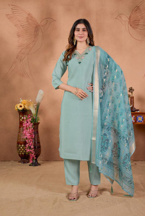 New Designers Kurti Pent Dupatta Set