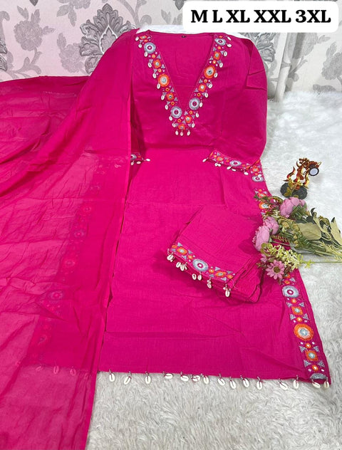 NEW Pink RANI  Colour HEAVY  3 PIECE SET