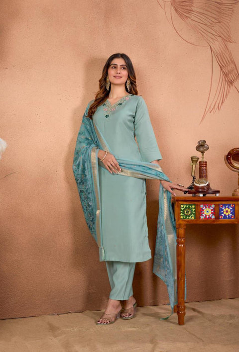 New Designers Kurti Pent Dupatta Set