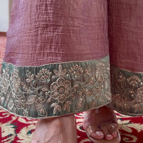 NEW DeSIGNER PARTY WEAR TOP AND PANT WITH FANCY DUPPATA AND EMBROIDERY WORK