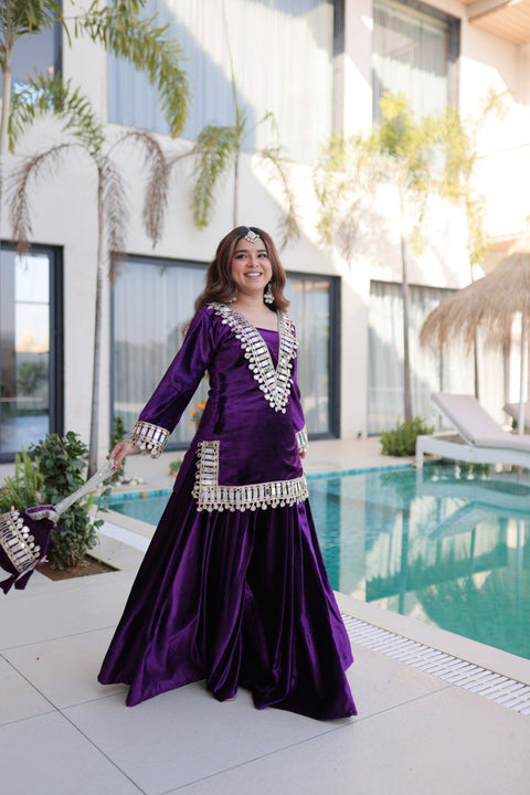 New Exclusive Mirror work Designer suit Set