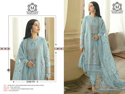 New Pakistani Heavy Faux Georgette With Embroidery Sequence Work Dress
