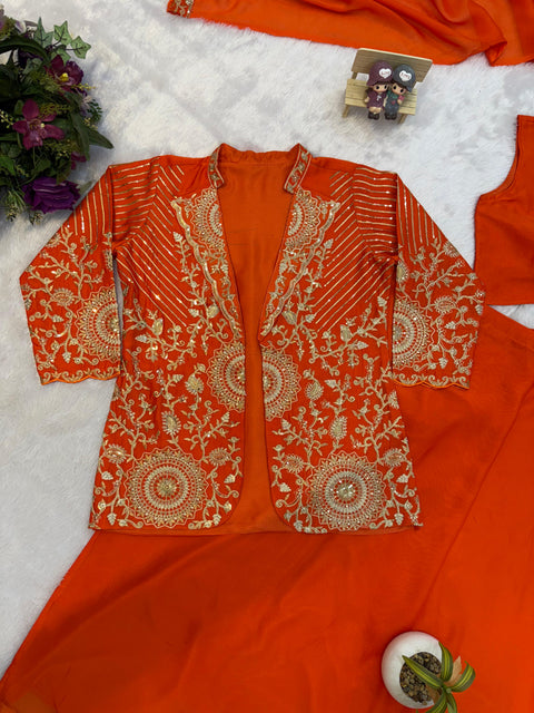 NEW SUPERHIT TRENDING READY TO WEAR SAREE WITH FULLY EMBROIDERED STYLIST BLOUSE & KOTI ON  RANGOLI FABRIC DRAPE SAREE