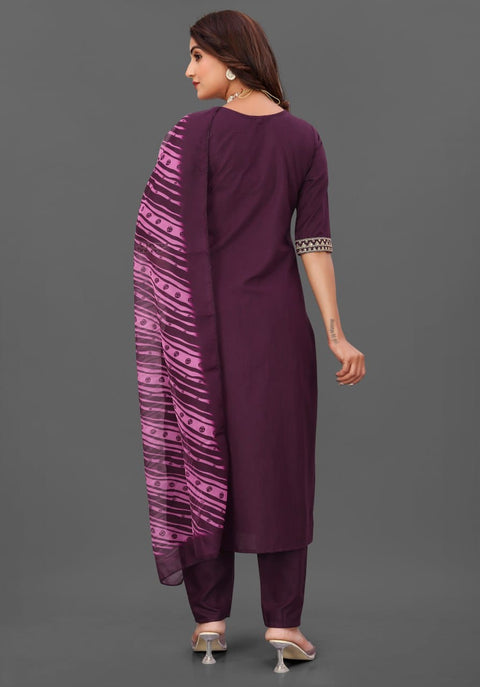 New premium Cotton Blend Fully Stiched Kurta and Pant & Dupatta Set