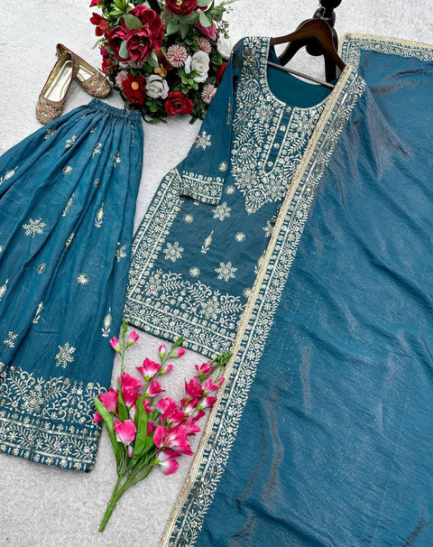 New Design Trending Reddy To Wear Top Sarara dupatta