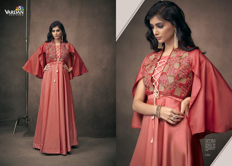 New Triva Silk With Heavy Embroidery Inner Stiched Dress