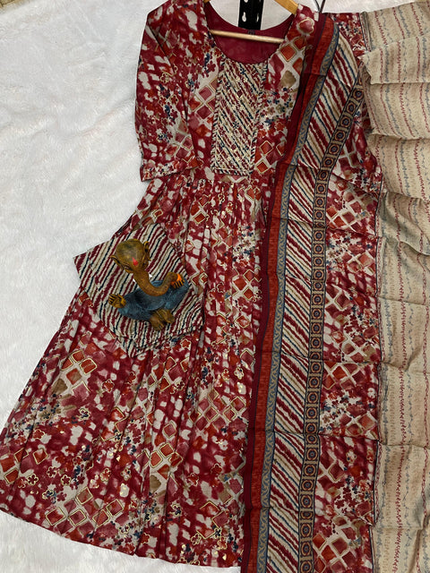 New premium Multi Embroidery Thread With Hand Work SalwarSuit