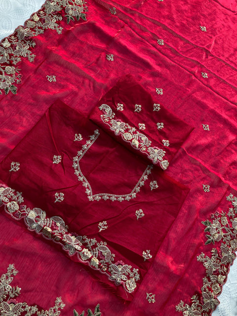 New Launch Party Wear Soft Fendy Chiffon Saree