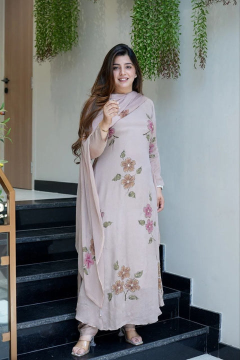 New Party Wear Look Top , Pent, Duppata 3PIECE SUIT