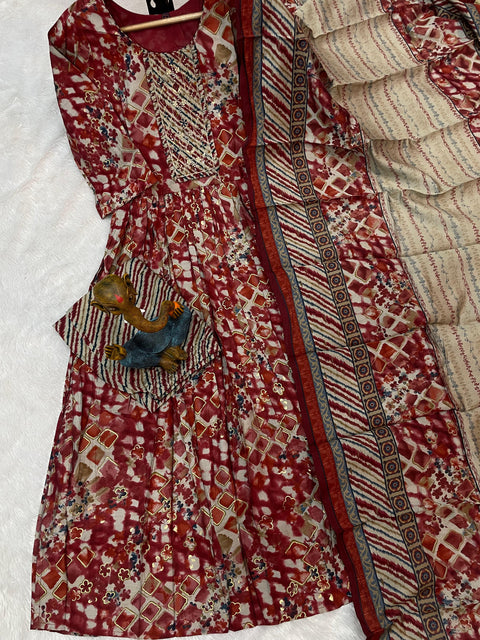 New premium Multi Embroidery Thread With Hand Work SalwarSuit