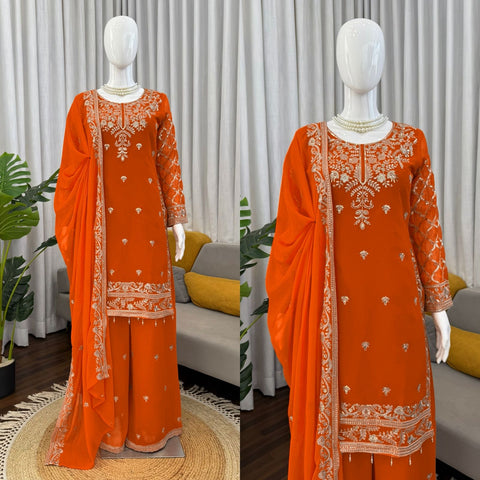 New Premium Elegant Ethnic WearCrafted in Classy Tones with Premium Fabric Designer Palzoo Set