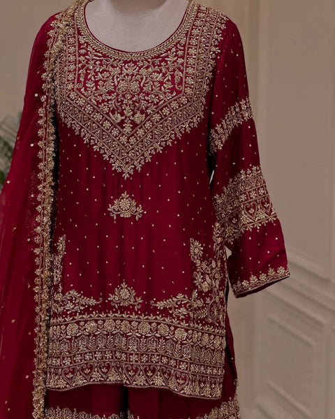 New beautiful wedding Elegant Embroidered Sequence Work Beautiful Designer Set