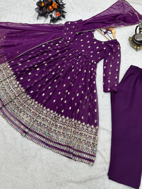 New Designer Party Gown & Dupatta Set