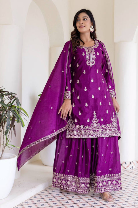 New Chinon Silk Embroidery Sequence Design Work dress