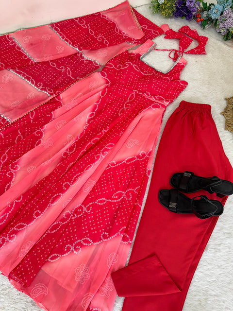New Festival, MarriageSeason ,Party Wear Look Pure Gerorrget Chiffon  Gown